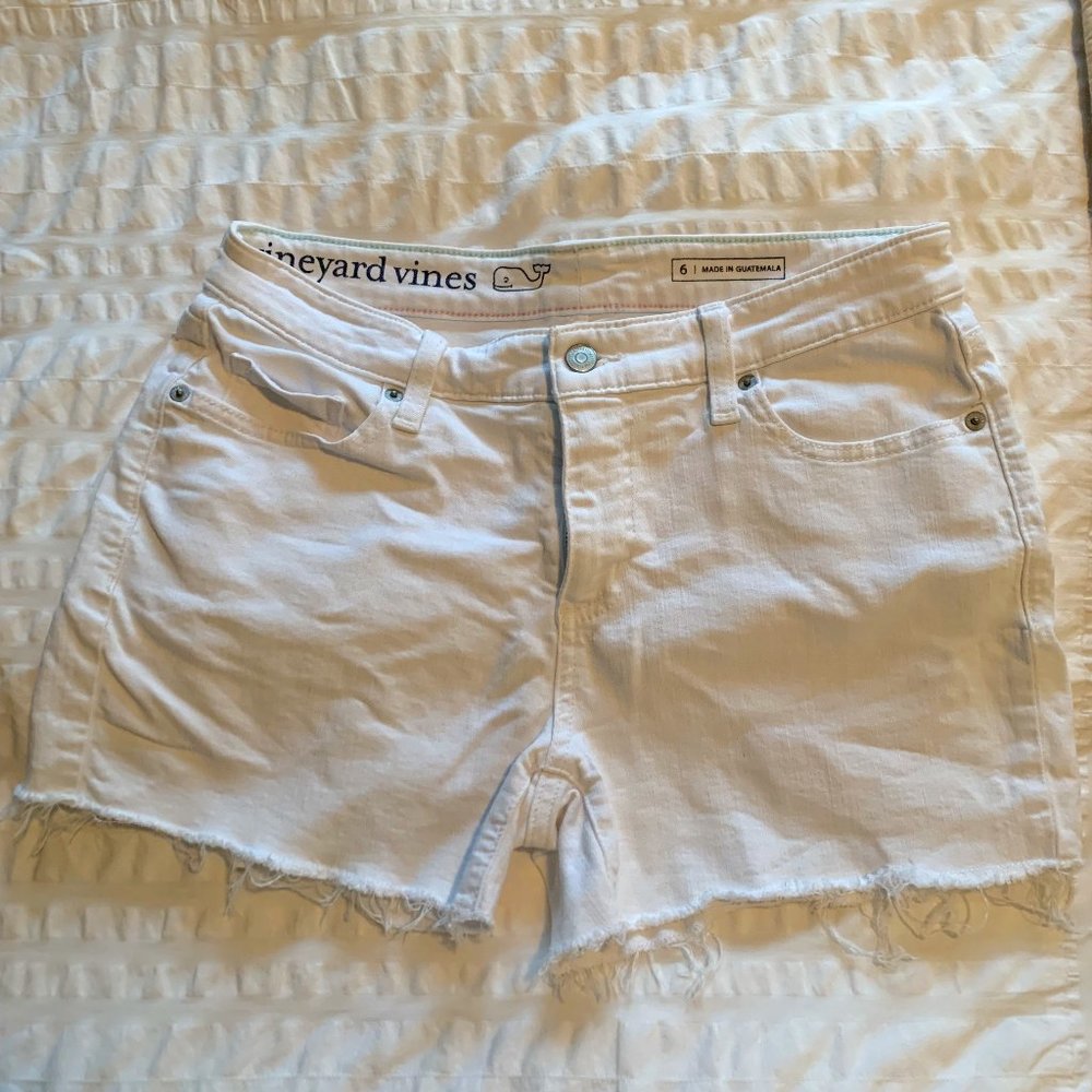 Vineyard Vines White Jean Shorts